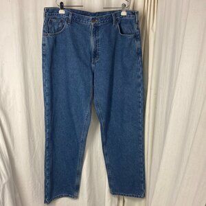 CARHARTT 42x32 FLANNEL Lined Jeans Relaxed Fit 5 Pocket Straight Leg 42/32